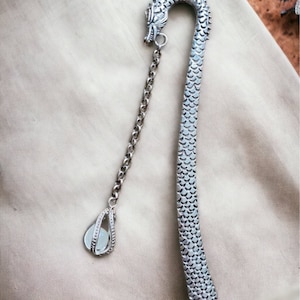 Silver Bookmarks Shepherds Hook Dragon Metal Bookmark little magic glow in the dark Charm