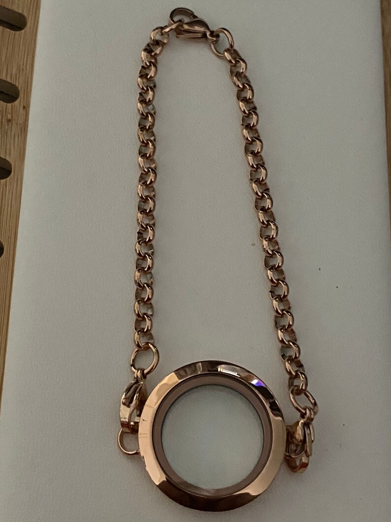 25mm Stainless Locket Bracelet Floating Charms Locket Clear Etsy