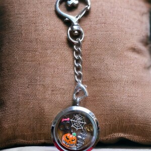 Roestvrijstalen geheugen medaillon waterdichte Halloween Charms sleutelhanger