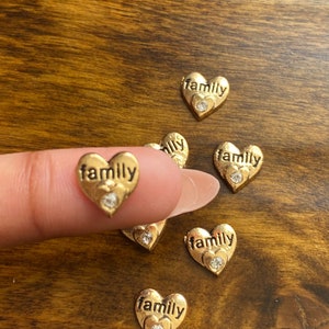 1 Family Gold Floating Charms For Memory Lockets