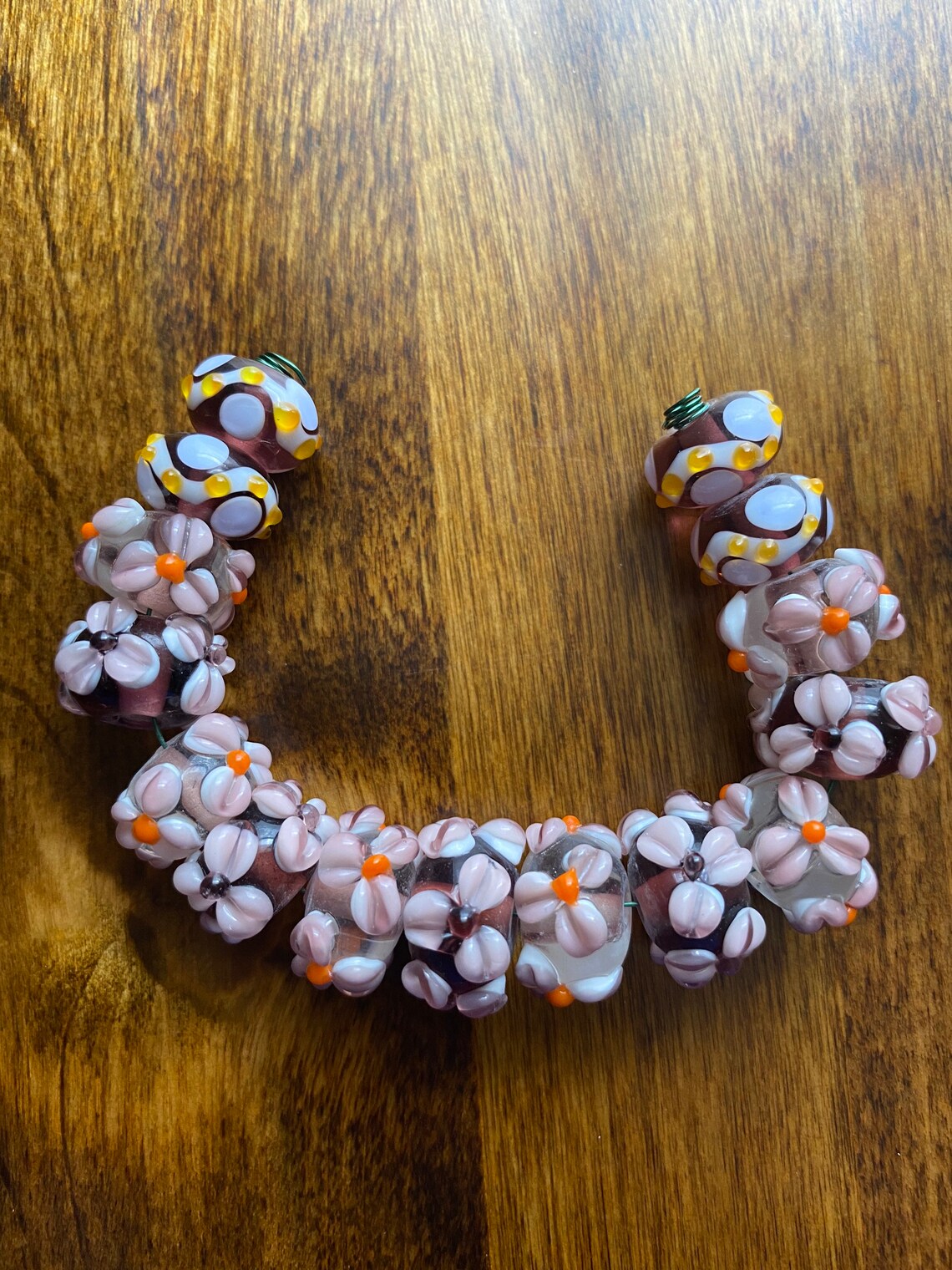 15 piece set Handcrafted Fine Murano Lampwork Glass Flower Etsy