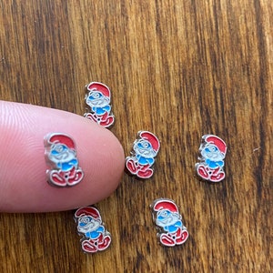 1 Smurf Charm For Memory Lockets