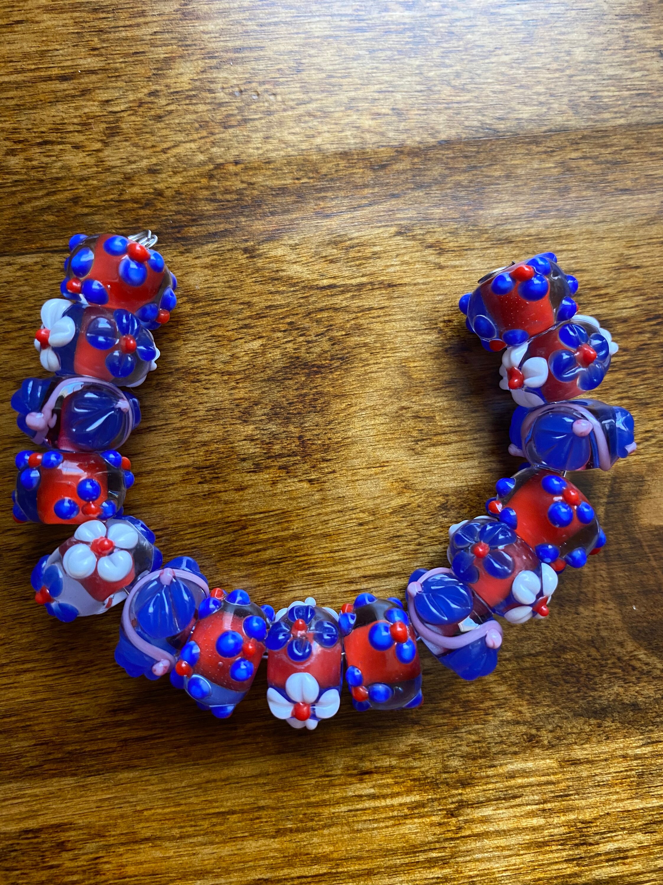 15 piece set Handcrafted Fine Murano Lampwork Glass Flower Etsy