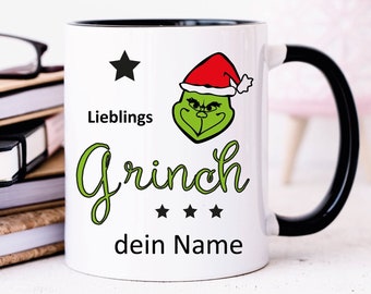 personalized grinch mug, favorite grinch, merry grinchmas, anti christmas gifts