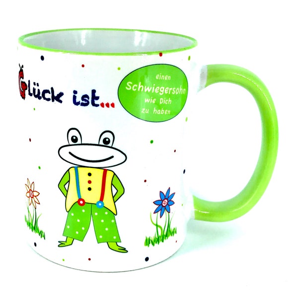 Geschenk Tasse Schwiegersohn, Glück ist einen Schwiegersohn wie Dich zu haben