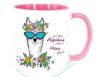 Alpaca mug: The most beautiful alpacas are named, personalized with names