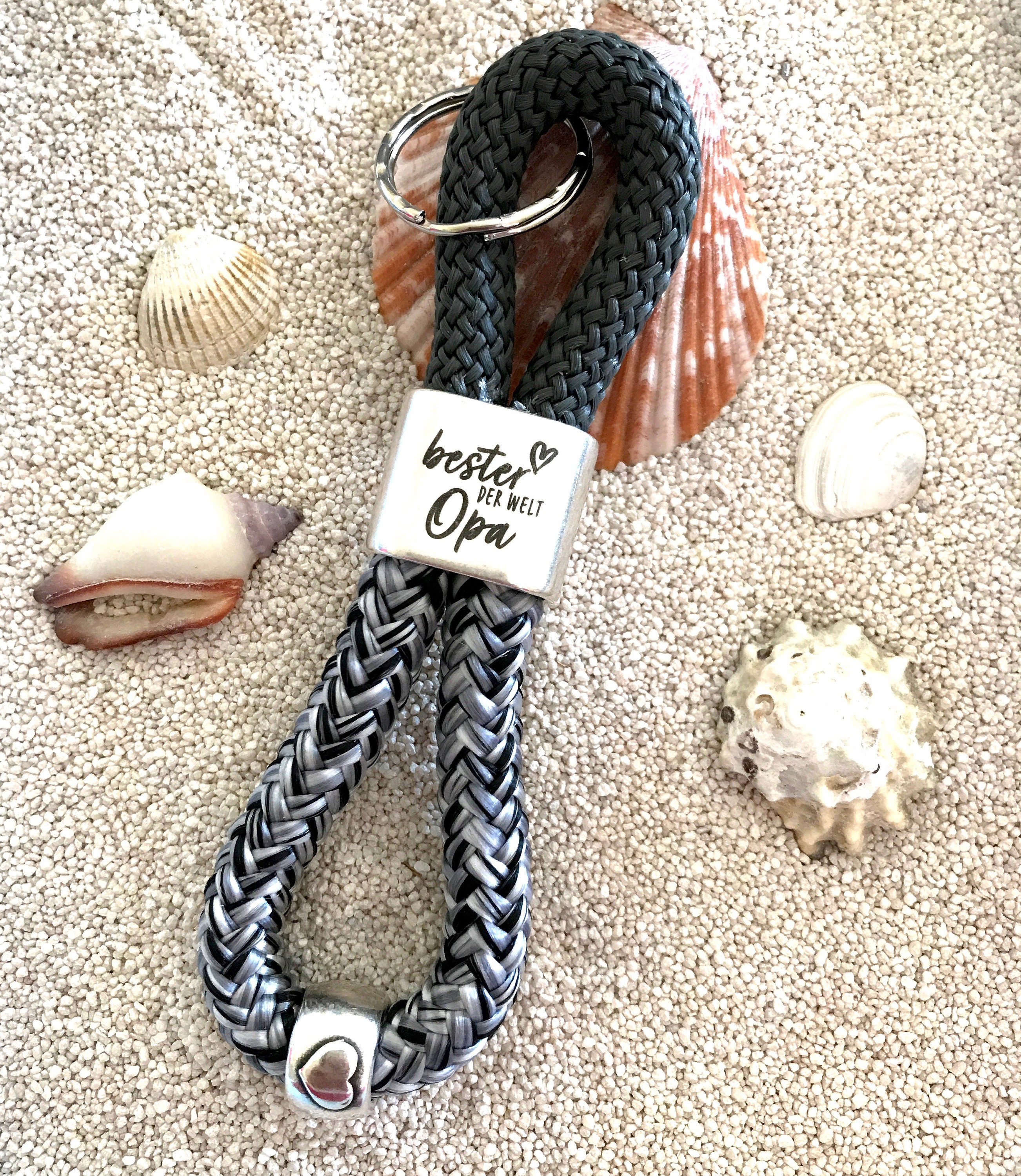 Maritime keychain made of sail rope as a gift for the best Etsy