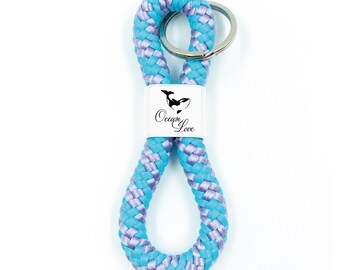 personalized keychain Orca whale, sailing rope/sailing rope 34 colors, killer whale