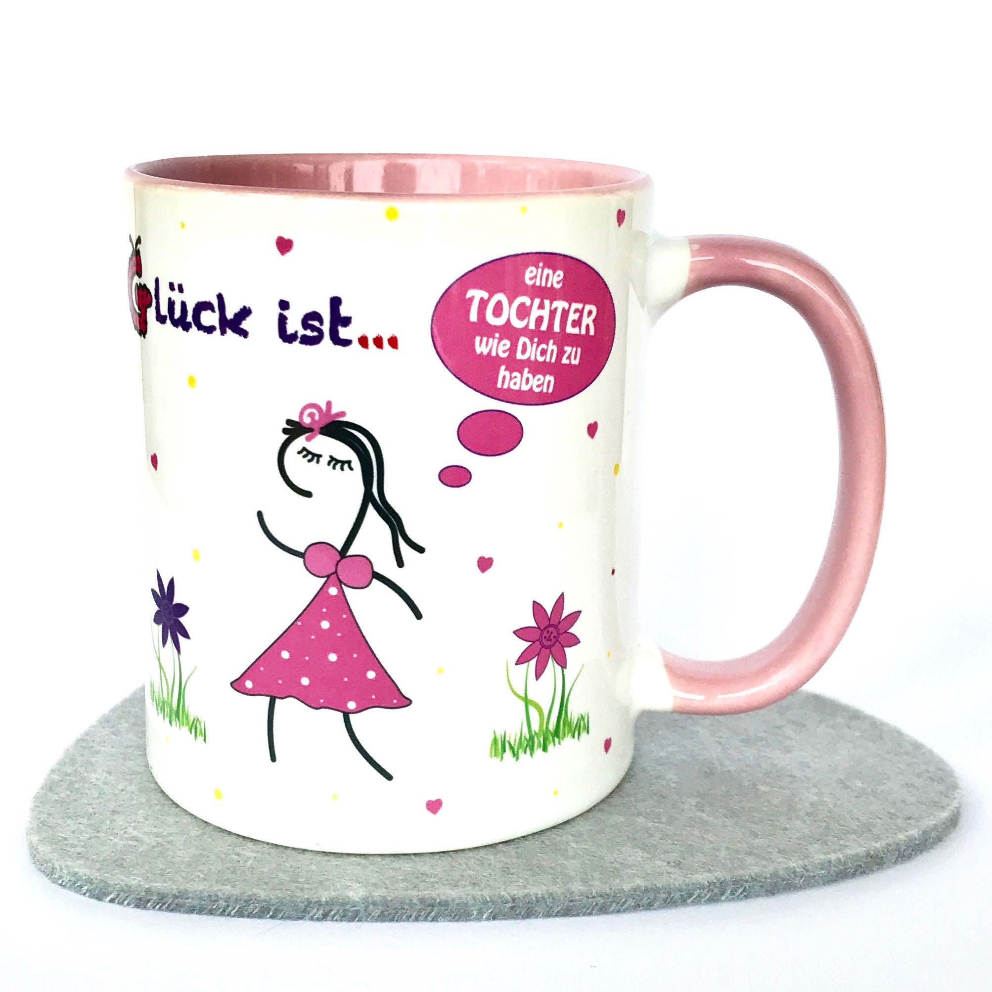 Glück Ist Eine Tochter Wie Dich Zu Haben Tochter Tasse mit Spruch Glück ist eine Tochter wie dich - Etsy.de