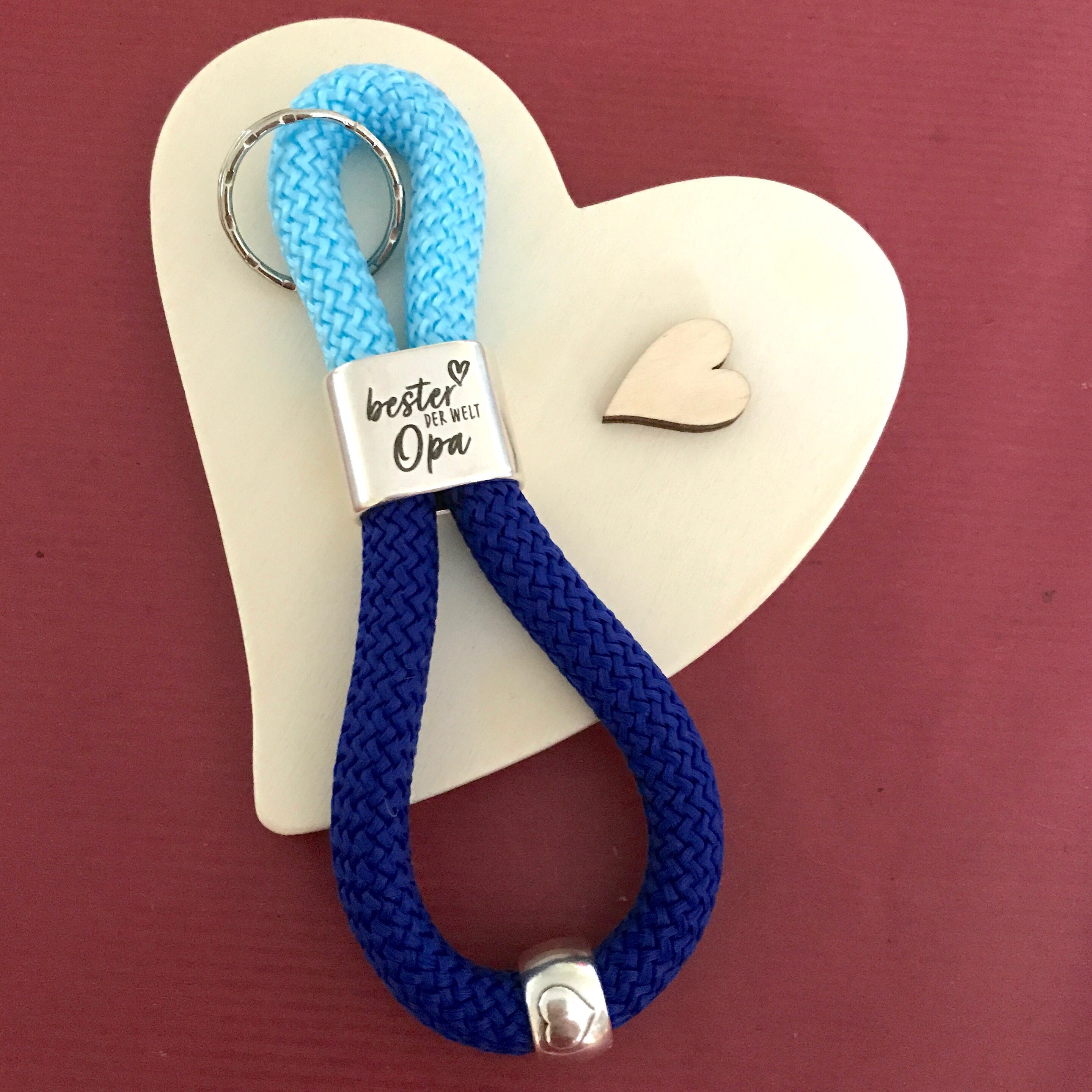 Maritime keychain made of sail rope as a gift for the best Etsy