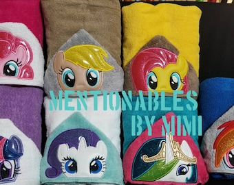 My Little Pony Inspired Towels-Hooded Bath Towels-Rainbow Dash-Kids towels-gifts