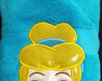 Cinderella Hooded Bath Towel – Princess Pool Towel, Kids to Adults