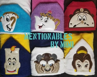Beauty & The Beast Hooded Bath Towel - Kids Character Towel