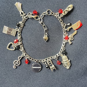 Chicago Inspired Charm Bracelet, Musical Theater, Broadway Theatre