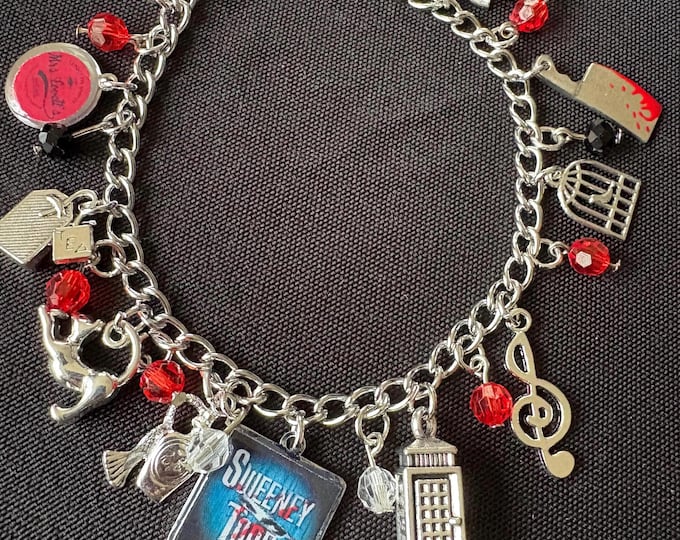 SWEENEY TODD Inspired Charm Bracelet The Demon Barber of Fleet Street  Stephen Sondheim