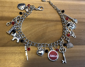 Annie Inspired Charm Bracelet Musical Theater, Broadway Theatre Little Orphan Annie