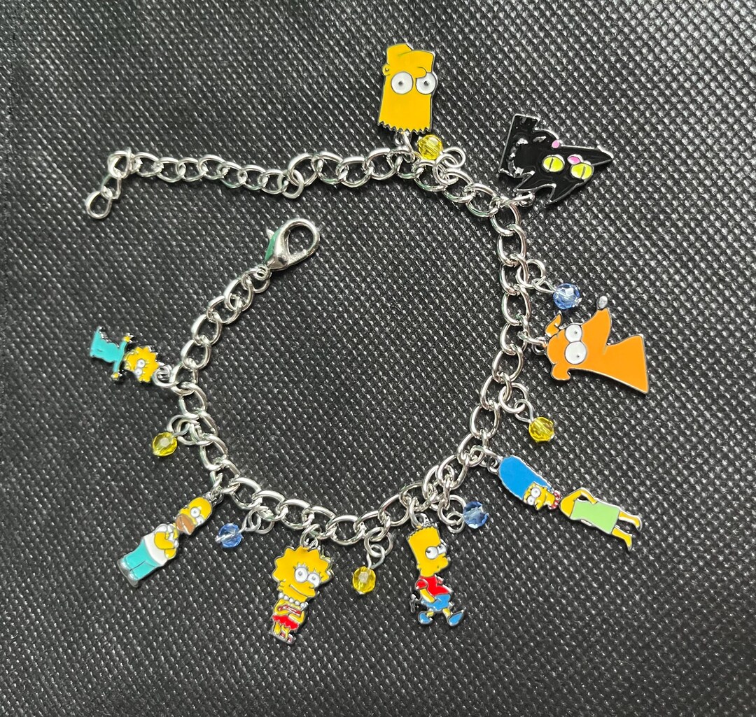 The Simpsons Inspired Charm Bracelet Bart Homer - Etsy