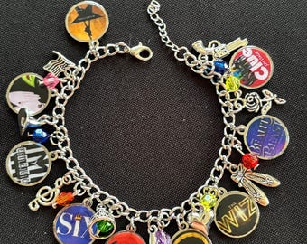 Custom CHARM BRACELET. Musical Theater Theatre Dramas Comedy Plays