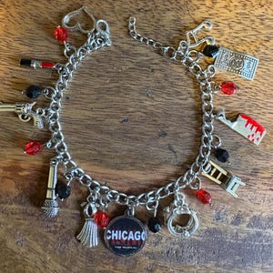 Chicago Inspired Charm Bracelet, Musical Theater, Broadway Theatre