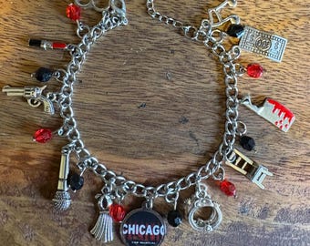 Chicago Inspired Charm Bracelet, Musical Theater, Broadway Theatre