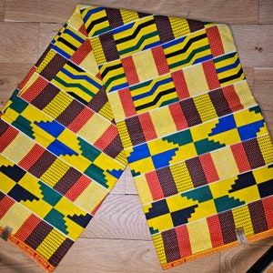 African Kente print skirt. African maxi high waist skirt. Front slit full length kente skirt for women. Colour 4