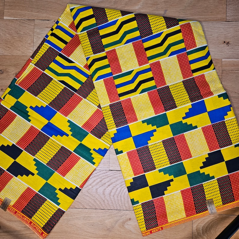 African Kente print skirt. African maxi high waist skirt. Front slit full length kente skirt for women. Colour 4