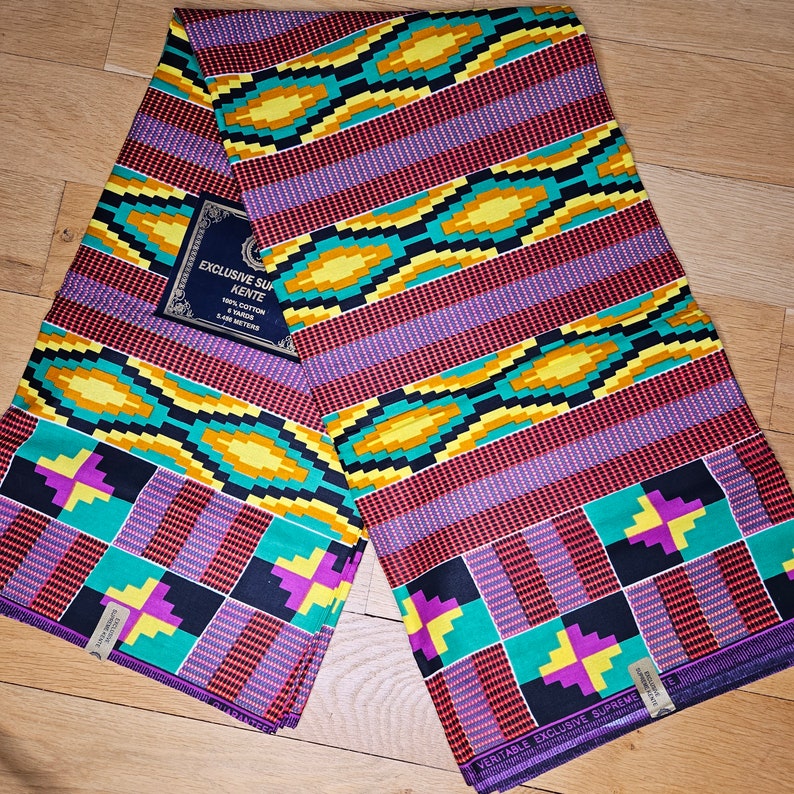 African Kente print skirt. African maxi high waist skirt. Front slit full length kente skirt for women. Colour 1