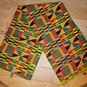 African Kente print skirt. African maxi high waist skirt. Front slit full length kente skirt for women. Colour 3