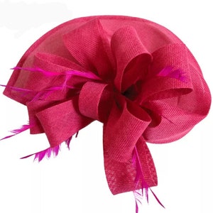 Hot Pink Kentucky Derby Fascinator - Wedding Hat, Kentucky Derby Hat, Race Hat, Tea Party Hat, Bridal Hat, Fuschia Hat, Fancy Hat