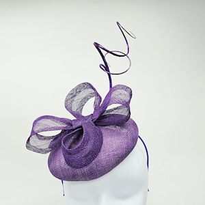 Purple Kentucky Derby Fascinator- Wedding Hat, Kentucky Derby Hat, Race Hat, Tea Party Hat, Bridal Hat, Church Hat Crownjewell