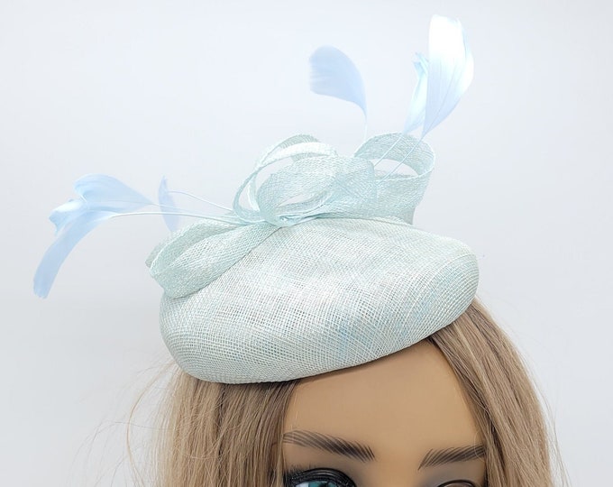 Light Blue Fascinator Hat