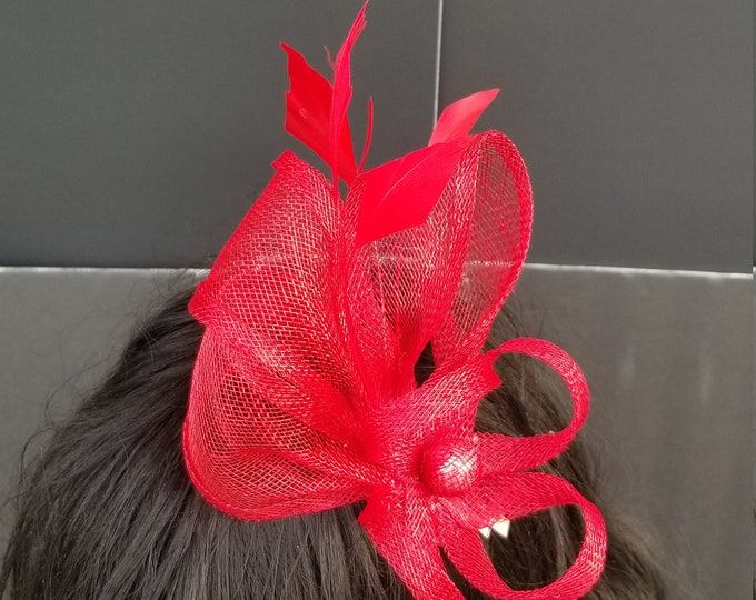 Hot Pink Fuchsia Fascinator Hat
