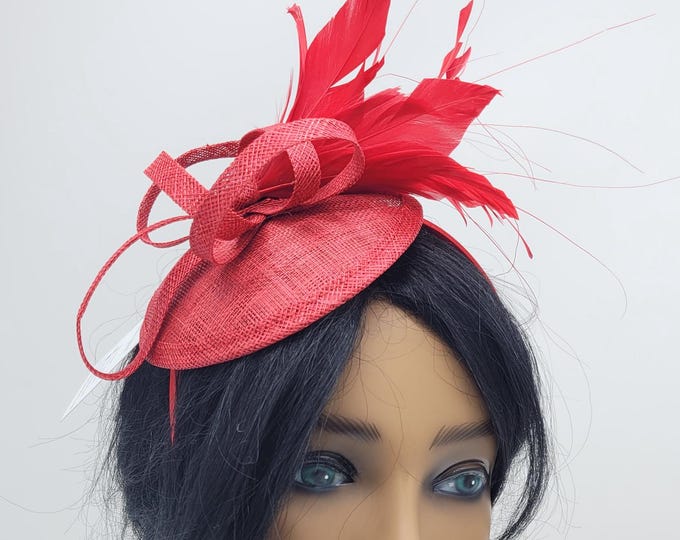 Red Fascinator Hat