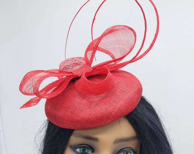 Red Fascinator Hat