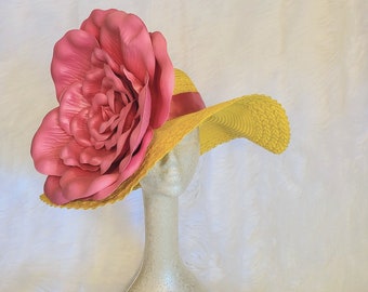 Yellow Fascinator Hat Wedding