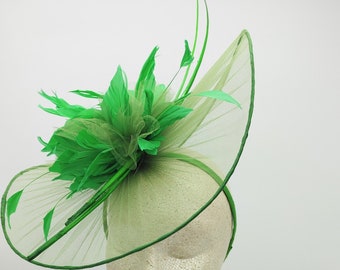 Green Feather Fascinator: Kentucky Derby Race Hat