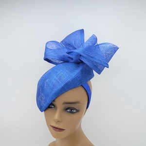 Royal Blue Kentucky Derby Fascinator - Race Hat, Church Hat, Fancy Hat