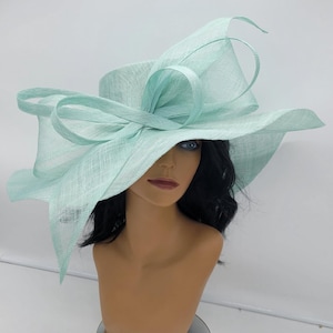 Mint Green Kentucky Derby Fascinator, Mint Green Wedding Hat, Royal Ascot, Church Hat, Easter Hat Race Hat