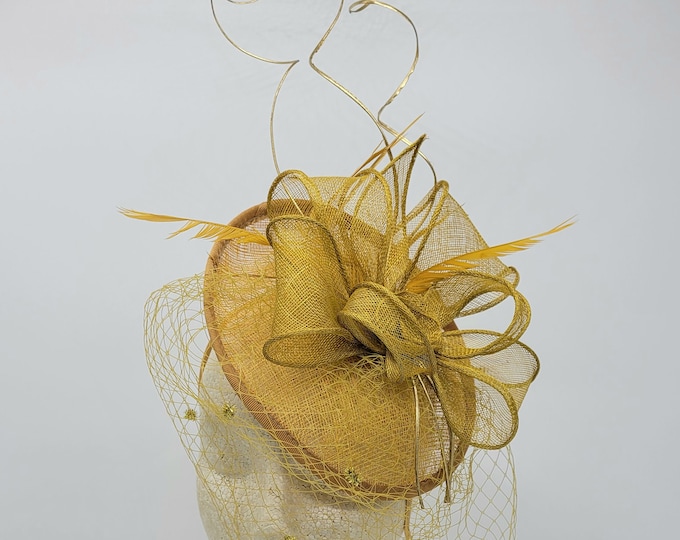 Gold Fascinator Hat