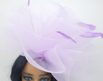 Lilac/Lavender Kentucky Derby Fascinator - Lavender Wedding Hat , Race Hat, Bridal Shower, Church Hat, Easter Hat