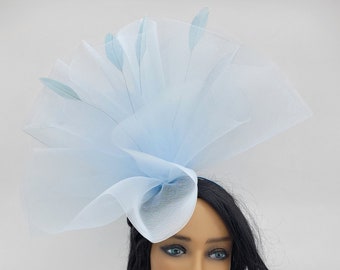 Light Blue Fascinator Hat