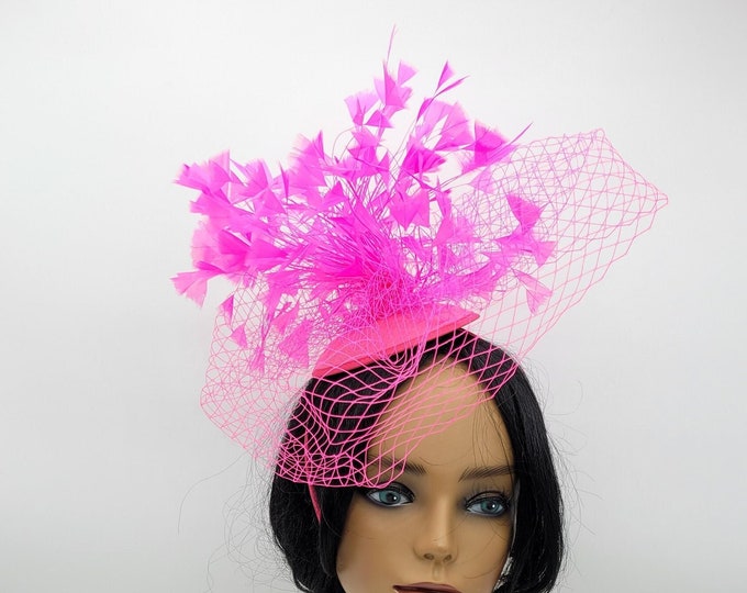 Hot Pink Fascinator Hat