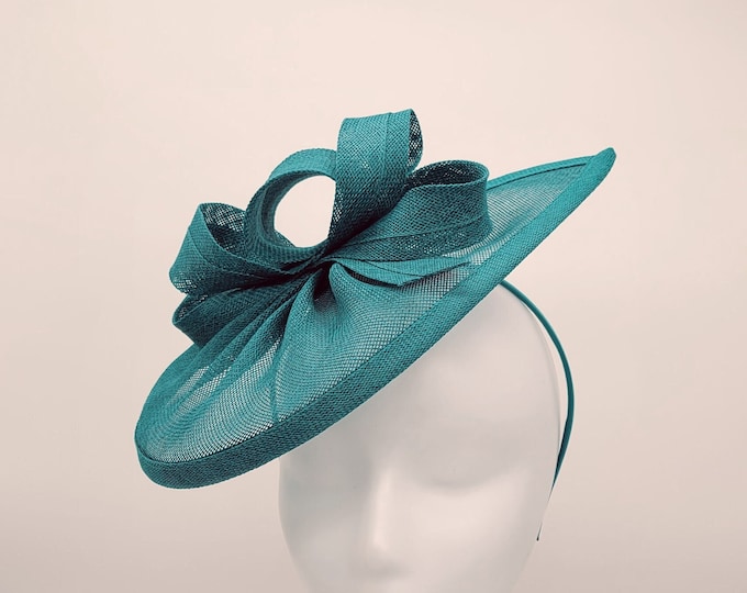 Teal Blue Fascinator Hat