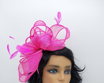 Hot Pink Fascinator Hut - Hochzeitshut, Kentucky Derby Hut, Rennhut, Tea-Party-Hut, Brauthut, Fuchsia Hut