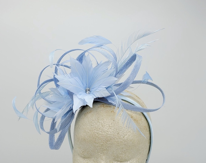Light Blue Fascinator Hat