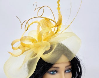 Yellow Fascinator Hat