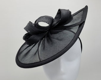 Black Kentucky Derby Hat- Black Wedding Hat, Costume Hats, Vintage Hats