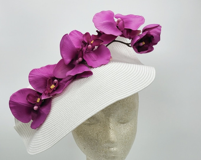 Large White Fascinator Hat