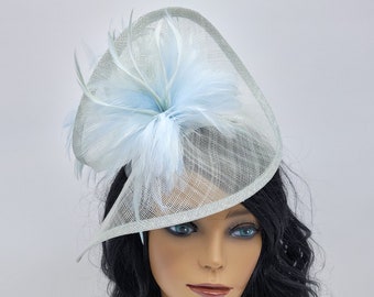 Light Blue Fascinator Hat
