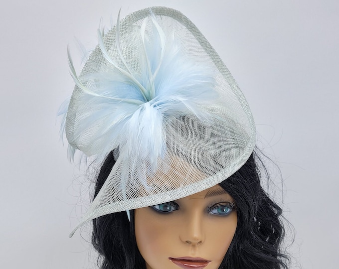Light Blue Fascinator Hat